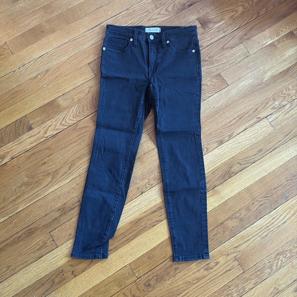 Madewell High Rise Skinny Jeans, Black Denim